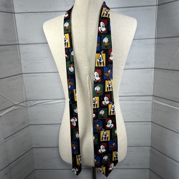 Vintage Mickey Unlimited Neck Tie By Balance Inc The Tie Works 58'' X 3.75'' - Picture 6 of 7